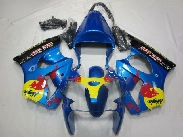 Comprar Carenados Moto Kawasaki ZX6R 2000-2002 - Azul Amarillo Negro Rojo Bull