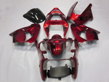 Comprar Carenados Moto Kawasaki ZX6R 2000-2002 - Rojo Caramelo Negro Tribal