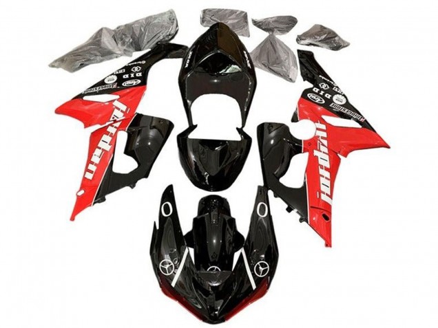 Comprar Carenados Moto Kawasaki ZX6R 2005-2006 - Negro Brillante Rojo Blanco Jordan