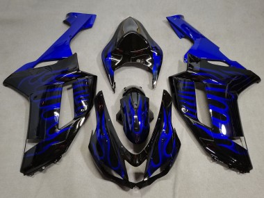 Comprar Carenados Moto Kawasaki ZX6R 2007-2008 - Negro Azul Llama