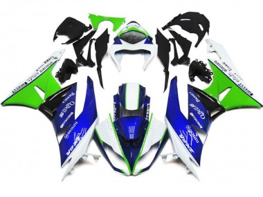 Comprar Carenados Moto Kawasaki ZX6R 2007-2008 - Blanco Azul Verde Negro