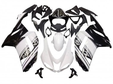 Comprar Carenados Moto Kawasaki ZX6R 2007-2008 - Blanco Negro Plata Raya