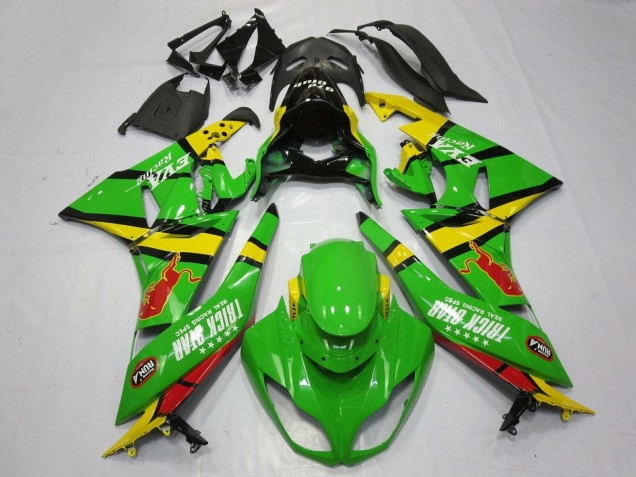 Comprar Carenados Moto Kawasaki ZX6R 2009-2012 - Verde Amarillo Rojo Negro Trick Star Rojo Bull