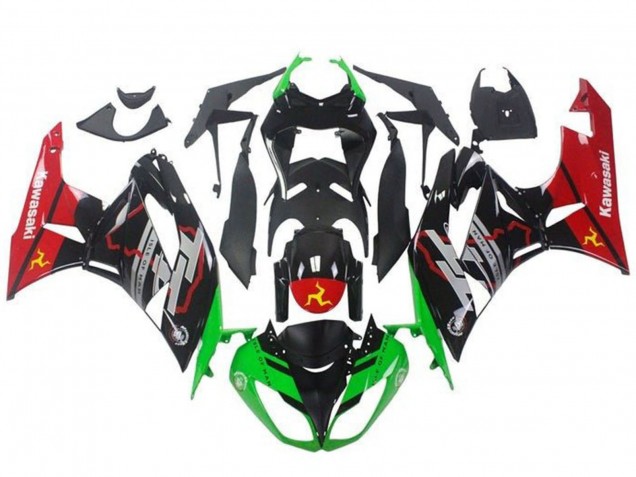 Comprar Carenados Moto Kawasaki ZX6R 2009-2012 - Verde Negro Brillante Rojo