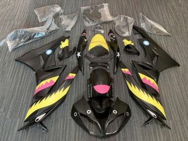 Comprar Carenados Moto Kawasaki ZX6R 2009-2012 - Amarillo Rosa Negro Mate Tiburón
