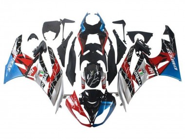 Comprar Carenados Moto Kawasaki ZX6R 2009-2012 - Azul Rojo Negro Brillante Plata