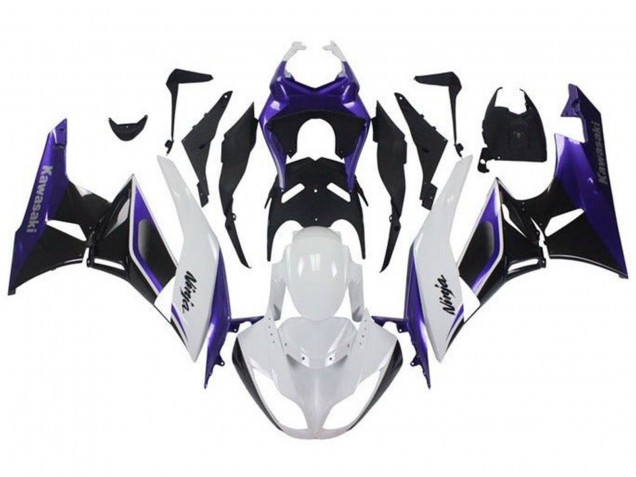 Comprar Carenados Moto Kawasaki ZX6R 2009-2012 - Púrpura Blanco Negro