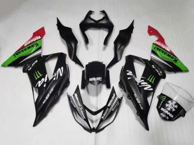 Comprar Carenados Moto Kawasaki ZX6R 2013-2018 - Negro Mate Verde Rojo Blanco Monstruo Nieve