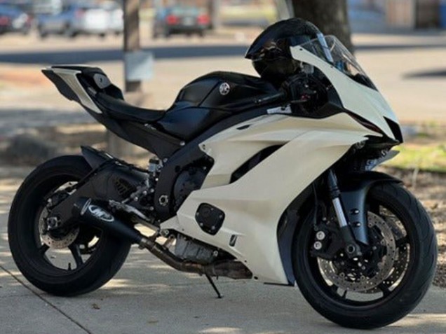 Comprar Carenados Moto Kawasaki ZX6R 2013-2018 - Crema Blanco Negro Mate