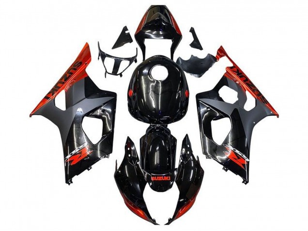 Comprar Carenados Moto Suzuki GSXR 1000 2003-2004 - Negro Brillante Negro Mate Naranja