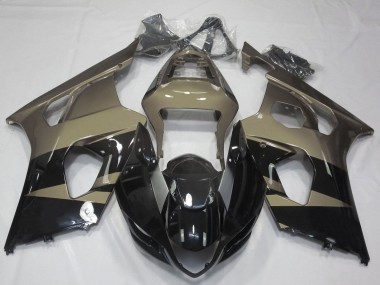 Comprar Carenados Moto Suzuki GSXR 1000 2003-2004 - Negro Brillante Taupe Brown