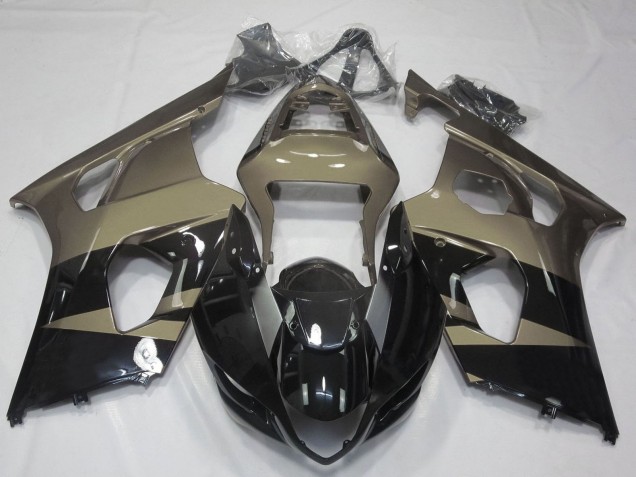 Comprar Carenados Moto Suzuki GSXR 1000 2003-2004 - Negro Brillante Taupe Brown