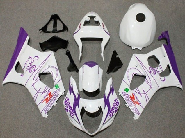 Comprar Carenados Moto Suzuki GSXR 1000 2003-2004 - Blanco Púrpura Corona Alstare