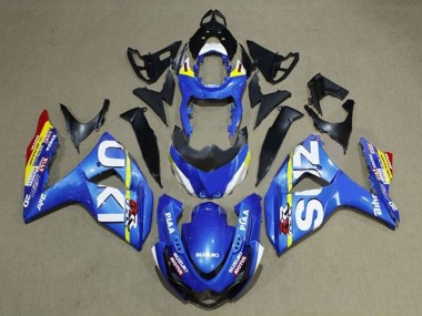 Comprar Carenados Moto Suzuki GSXR 1000 2009-2016 - Azul Blanco Amarillo Raya