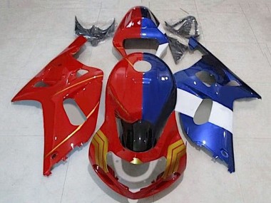 Comprar Carenados Moto Suzuki GSXR 600 / GSXR 750 2001-2003 - Rojo Azul Dividir Oro