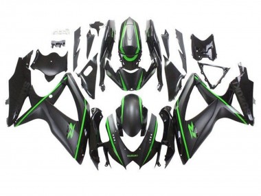 Comprar Carenados Moto Suzuki GSXR 600 / GSXR 750 2008-2010 - Negro Mate Verde Raya