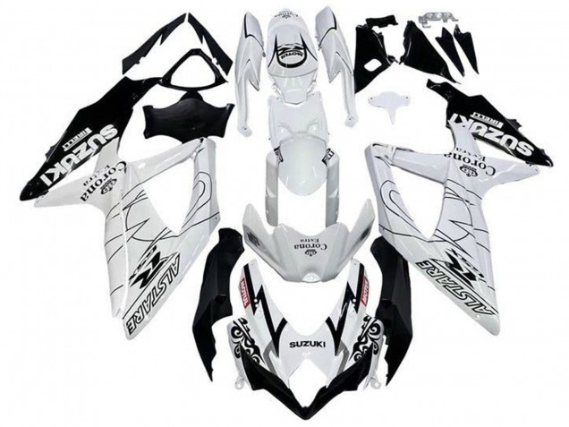 Comprar Carenados Moto Suzuki GSXR 600 / GSXR 750 2008-2010 - Blanco Negro Alstare Corona Extra Motul