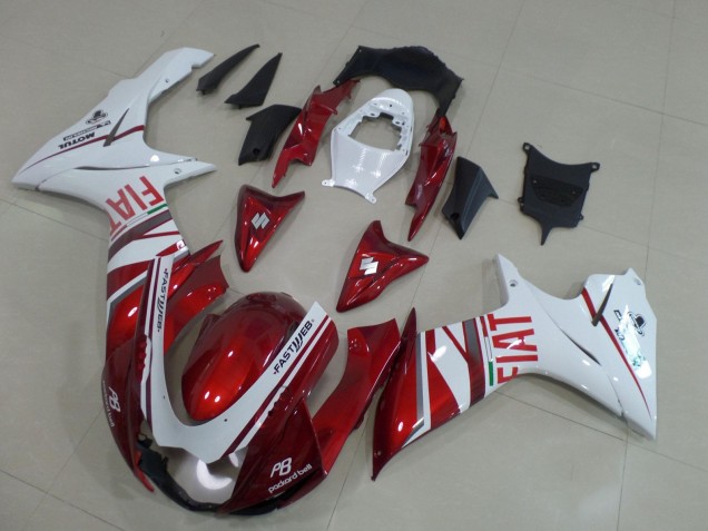 Comprar Carenados Moto Suzuki GSXR 600 / GSXR 750 2011-2024 - Rojo Caramelo Blanco Fiat