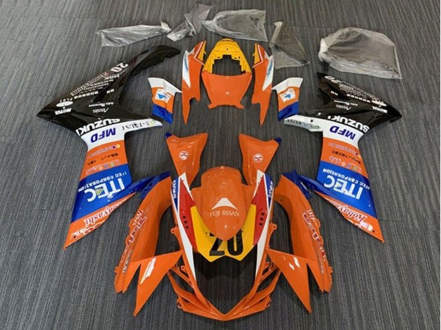 Comprar Carenados Moto Suzuki GSXR 600 / GSXR 750 2011-2024 - Naranja Azul Blanco Negro Amarillo 20