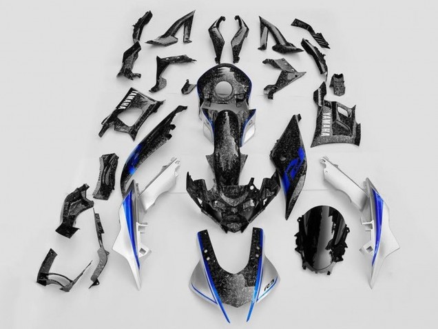 Comprar Carenados Moto Yamaha YZF R3/R25 2019-2021 - Blanco Azul Negro Falsificado FibraCarbono Estilo