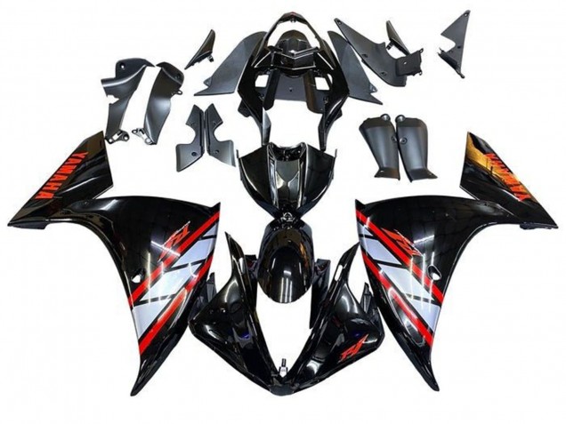Comprar Carenados Moto Yamaha YZF 1000 R1 2009-2011 - Negro Brillante Plata Rojo Raya