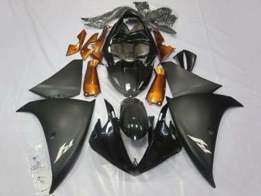 Comprar Carenados Moto Yamaha YZF 1000 R1 2012-2014 - Negro Brillante Negro Mate Naranja