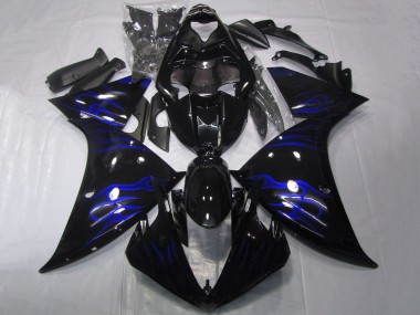 Comprar Carenados Moto Yamaha YZF 1000 R1 2012-2014 - Negro Brillante Azul Llama