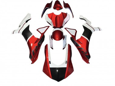 Comprar Carenados Moto Yamaha YZF 1000 R1 2020-2025 - Blanco Rojo Falso FibraCarbono