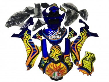 Comprar Carenados Moto Yamaha YZF 1000 R1 2020-2025 - Azul Amarillo Naranja Tribal Sun