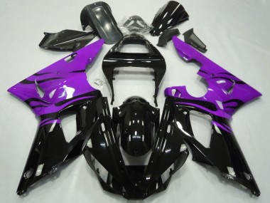 Comprar Carenados Moto Yamaha YZF 1000 R1 2000-2001 - Púrpura Negro Brillante Llama