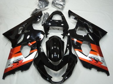 Comprar Carenados Moto Suzuki GSXR 600 / GSXR 750 2004-2005 - Negro Brillante Naranja Blanco Calcomanía
