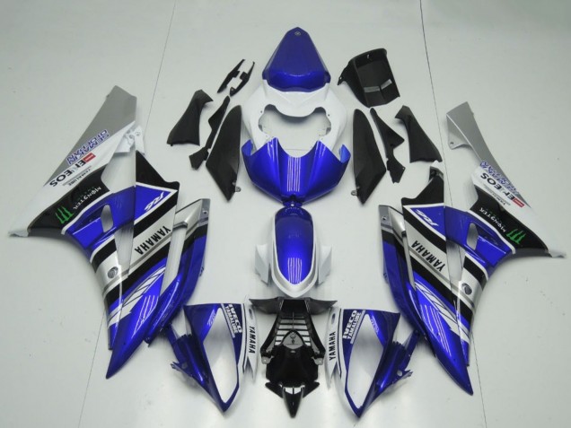 Comprar Carenados Moto Yamaha YZF R6 2006-2007 - Blanco Azul Plata Negro ENEOS Monstruo