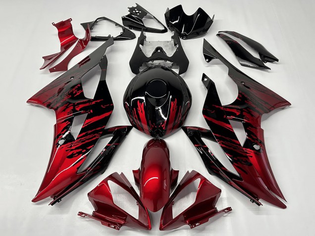 Comprar Carenados Moto Yamaha YZF R6 2008-2016 - Rojo Negro Brillante Fade