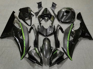 Comprar Carenados Moto Yamaha YZF R6 2008-2016 - Negro FibraCarbono Estilo Verde