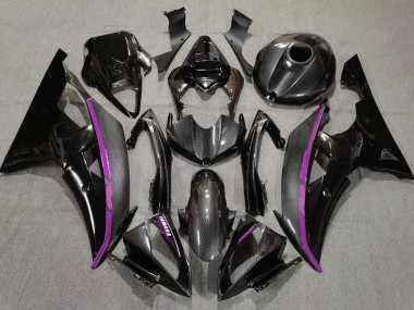 Comprar Carenados Moto Yamaha YZF R6 2008-2016 - Negro FibraCarbono Estilo Púrpura