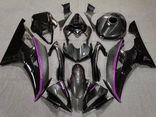 Comprar Carenados Moto Yamaha YZF R6 2008-2016 - Negro FibraCarbono Estilo Púrpura