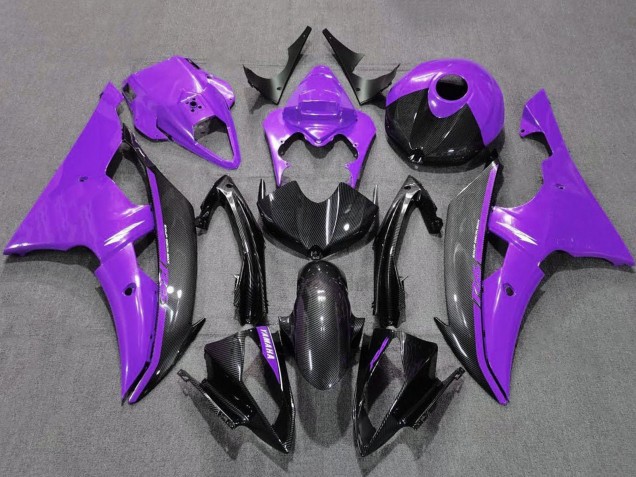 Comprar Carenados Moto Yamaha YZF R6 2008-2016 - Púrpura Negro FibraCarbono Estilo