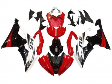 Comprar Kits Carenado Moto Yamaha YZF R6 2008-2016 - Blanco Rojo Negro Brillante