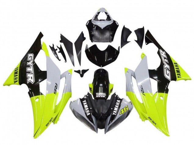 Comprar Carenados Moto Yamaha YZF R6 2008-2016 - Blanco Verde Negro Brillante GYTR