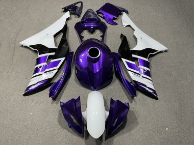 Comprar Carenados Moto Yamaha YZF R6 2008-2016 - Blanco Púrpura Negro Raya