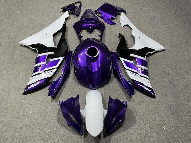 Comprar Carenados Moto Yamaha YZF R6 2008-2016 - Blanco Púrpura Negro Raya