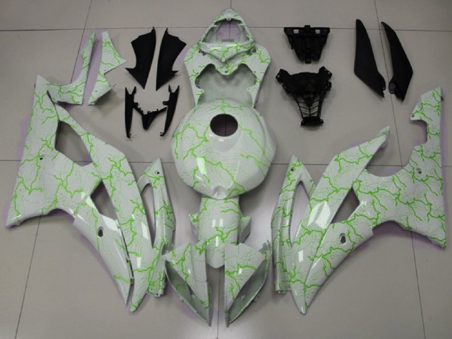 Comprar Carenados Moto Yamaha YZF R6 2008-2016 - Blanco Verde Iluminación