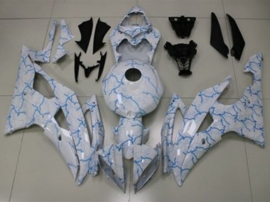 Comprar Carenados Moto Yamaha YZF R6 2008-2016 - Blanco Azul Claro Iluminación