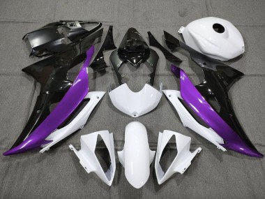 Comprar Carenados Moto Yamaha YZF R6 2008-2016 - Blanco Púrpura Negro Brillante