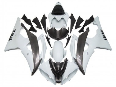 Comprar Carenados Moto Yamaha YZF R6 2008-2016 - Blanco Falso FibraCarbono Estilo