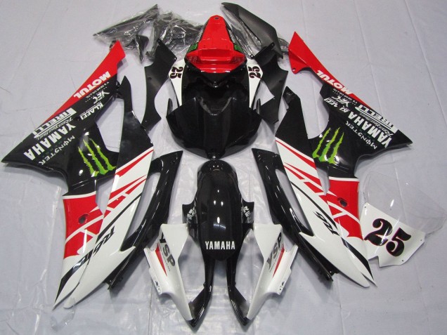 Comprar Carenados Moto Yamaha YZF R6 2008-2016 - Blanco Rojo Negro Brillante Verde Monstruo 25