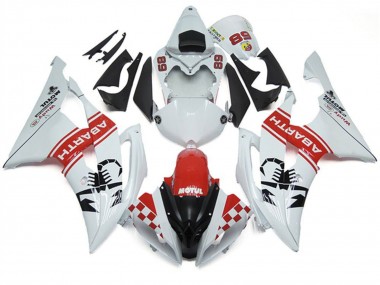 Comprar Carenados Moto Yamaha YZF R6 2008-2016 - Blanco Rojo Negro Motul Michelin Abarth 89
