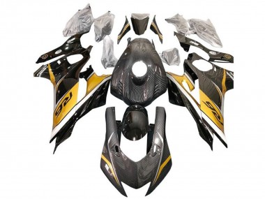 Comprar Carenados Moto Yamaha YZF R6 2017-2025 - Oro Blanco Negro Falso FibraCarbono