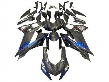 Comprar Carenados Moto Yamaha YZF R6 2017-2025 - Azul Negro Falso FibraCarbono