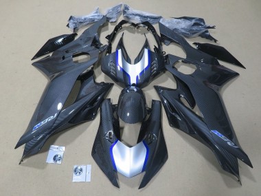 Comprar Carenados Moto Yamaha YZF R6 2017-2025 - Plata Azul Negro Falso FibraCarbono